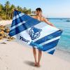 Warrington Wolves Customized Name Text Beach Towel, Soft Absorbent Towel Beach Pool Travel Personal Gift