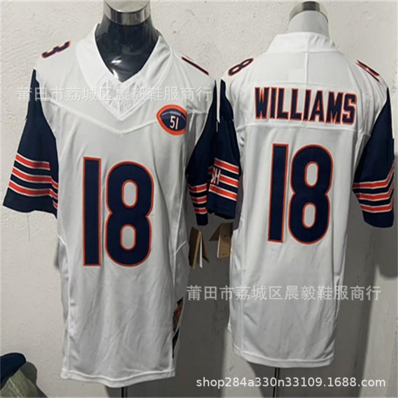 Chicago Bears NFL Style Embroidered Jersey Allen Williams 13 2 34 15 18 Men Women Unisex Cotton Blend Sports Fan Apparel