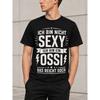 Men's black cotton t-shirt with bold German graphic print, crew neck short sleeve relaxed fit casual streetwear for everyday wear