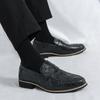 Men Loafers Street Style Classic Emboss Print Formal Business Wedding Dress Prom Blazers Tuxedo Party Shoes Large Size