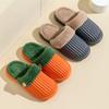 Autumn and winter new waterproof and non-slip cotton slippers indoor household removable washed velvet warm couple slippers