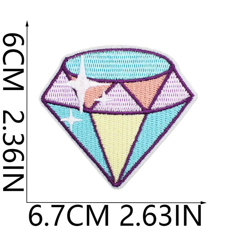 Unicorn Corolla Embroidery Cloth Sticker Fantasy Flying Horse Patch Sticker Bag Decoration Chapter Boy Rainbow Diamond Embroidery Label