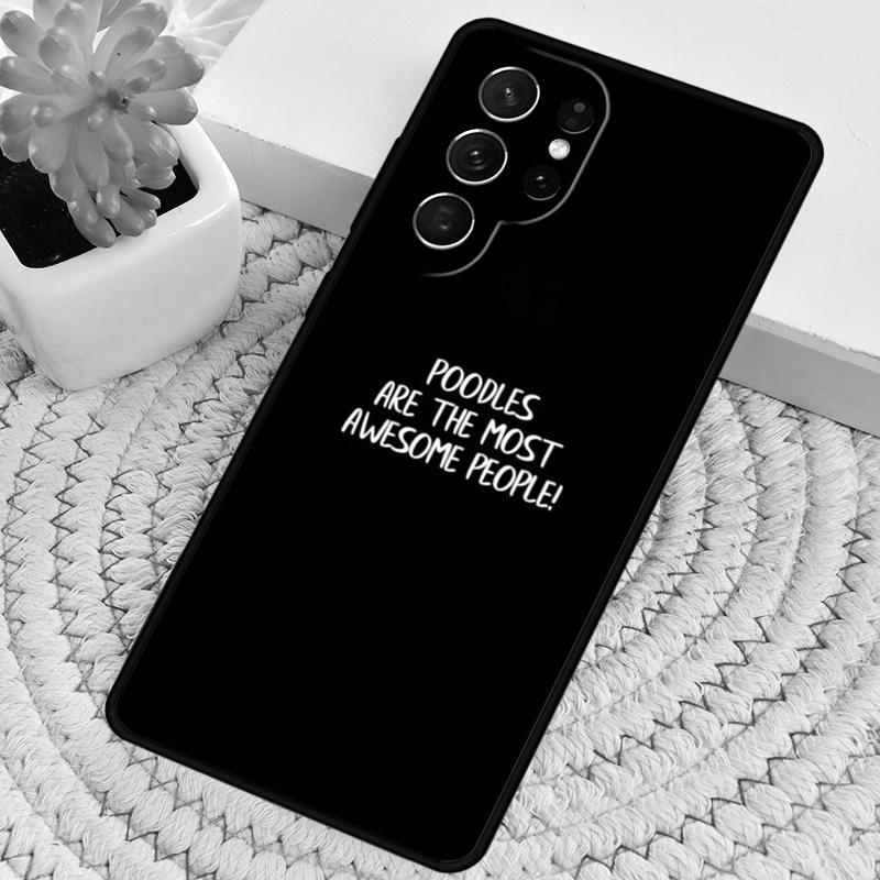 Peace Love Poodle Silicone Phone Case For Samsung Galaxy Note 10 Pro S26 S25 S24 S23 S22 S21 Plus S25Ultra Capa Cover