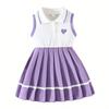 Toddler Girls Sleeveless Pleated Dress Polo Dress