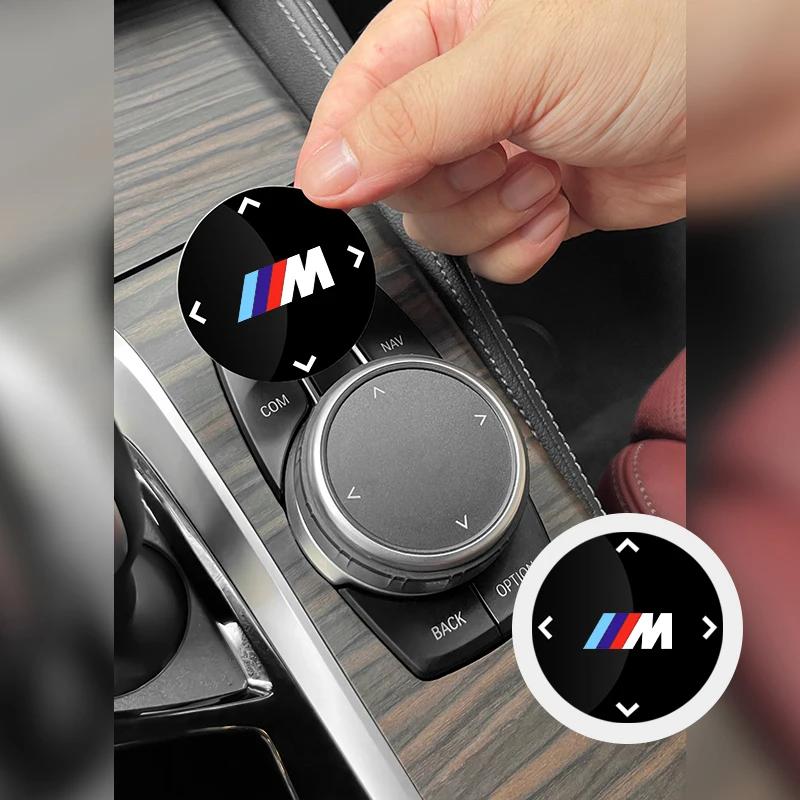 2025 Hot Multimedia Knob Button Cover Interior Sticker For Bmw M Performance M2 M3 M4 M5 M6 1 2 3 4 5 7 Series X4 X5 X7 F10 E39