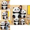 Cute Panda Plush Toy New Arrival Perfect Gift For Girls Soft And Cuddly 25cm Height