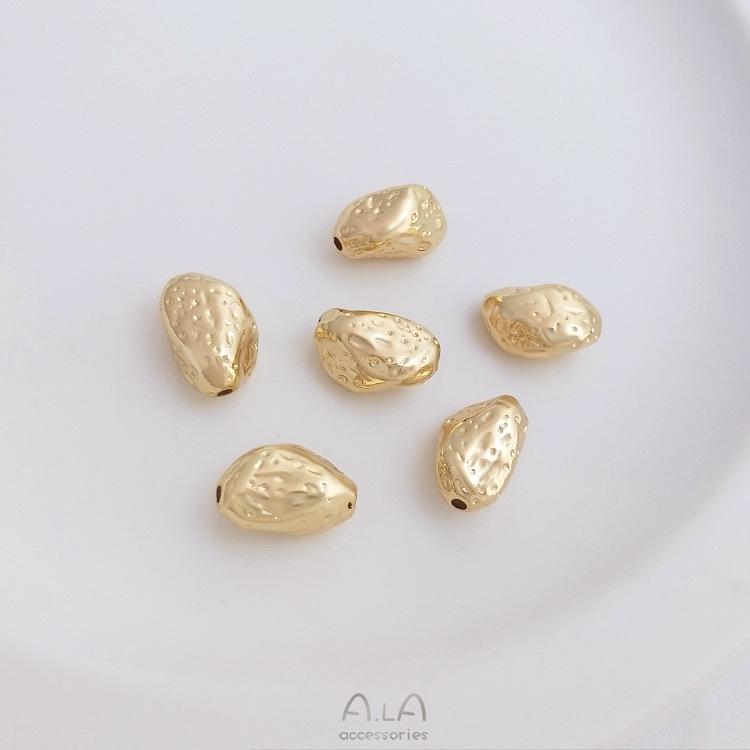 

Неровные разделительные бусины из золота 14 карат для изготовления ювелирных изделий из барочного жемчуга своими руками