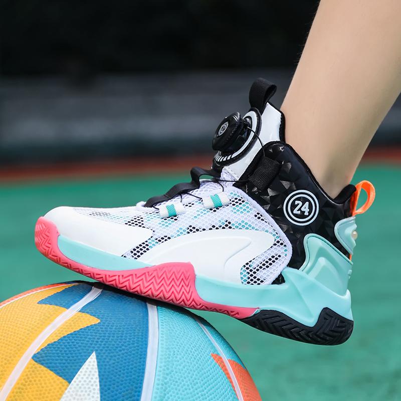 31-42 Kids Lagre Size Convenient and Fashionable Sports and Leisure Shoes High Top Basketball Shoes Sport Shoes