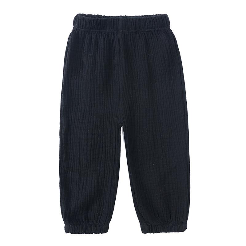 Spring and Summer Children Pants Solid Cotton Linen Elasticity Pant for Kid Boy Girl Casual Trousers Teenager Harem Pants