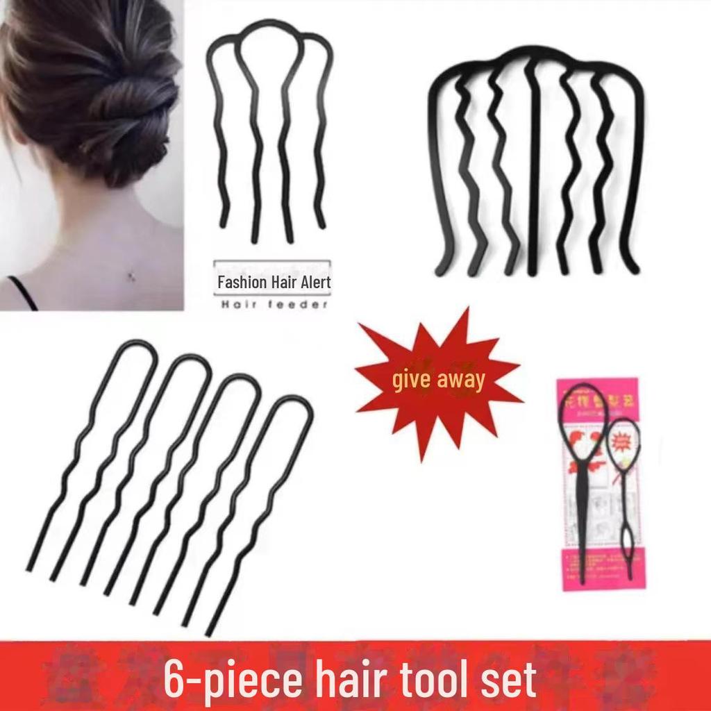 Popular 6-Piece Hair Braiding Tool Set with Flower Bud Design
