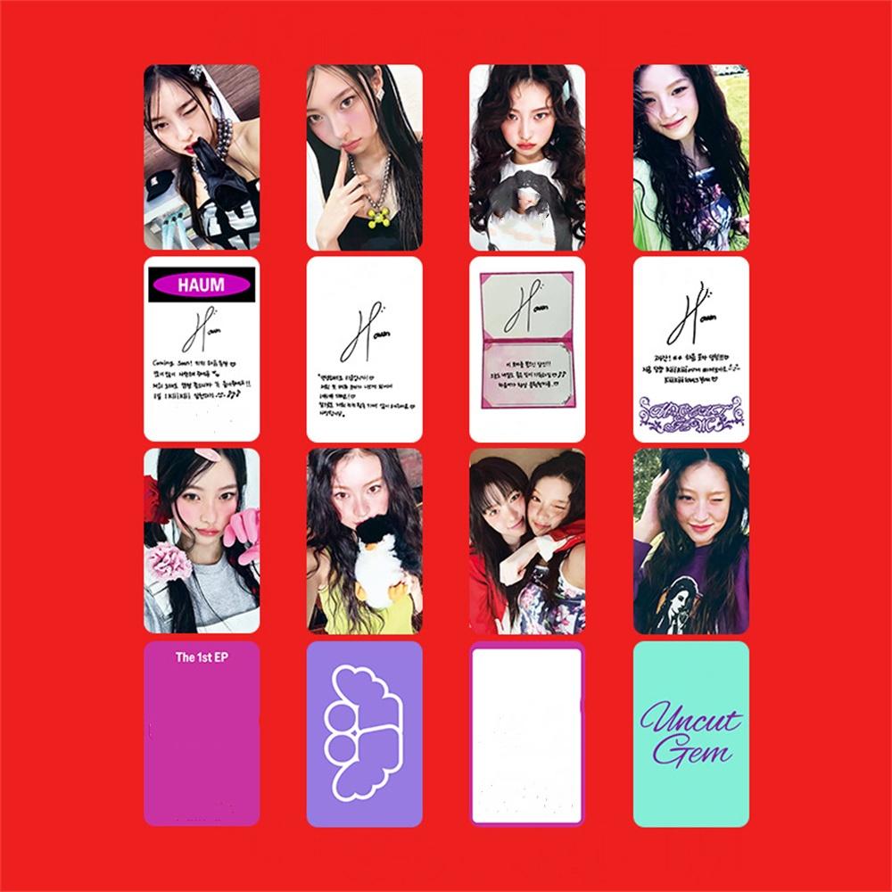 Kpop KIIIKIII Small Cards UNCUT GEM Album Laser Cards HD Printing Single Cards HAUM KYA JIYU Fans Gifts Collection 5.4x8.6cm