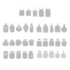 20 Pcs DIY Handmade Transparent Dried Flower Bookmark Clear Jar Bottle Shaped Stickers for Pressed Flowers Page Clips Bookmark