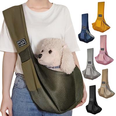 Vak na nosenie psa pre malých psov Mačky Hand-free taška na šnurovanie pre domáce zvieratá Bezpečná priedušná cestovná taška zo sieťoviny s vreckom