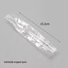 6-inch Disposable Plastic Cutlery Set: Individually Packaged Knife, Fork, and Spoon.