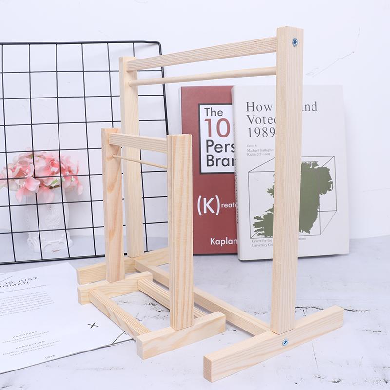 Puppen Holz Kleiderständer Kleiderorganisator Kleiderbügel für Puppen Handtasche Kleidung