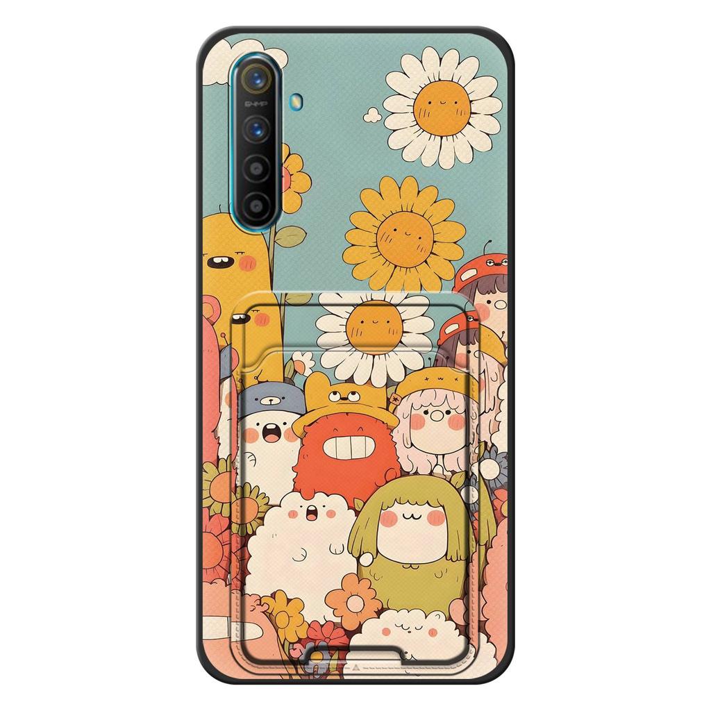 Full wrap Waterproof Phone Case For OPPO Realme X2/Realme XT/K5 Shockproof TPU Cute Card bag protective Card slot Cover