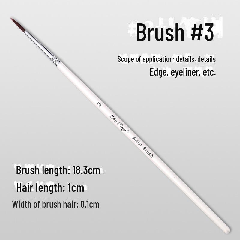 17-Piece Face Painting Brush Set for Various Artistic Techniques Like Line Work, Embossing, Blending, and More.