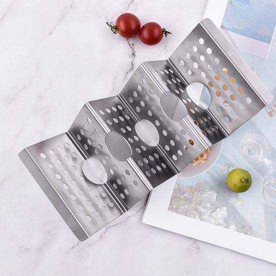 Taco Holder Wave Shape Each Can Hold 3 Tacos 3-Slots Heat-resistant Easy Clean Place Pancakes Stainless Steel