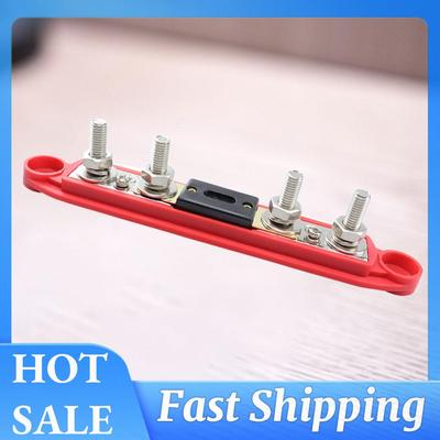 4 Stud Bus Bar Junction Block 300A M6/M8 Busbar Power Case with Cover Overcurrent Protection Rust-Resistant RV Parts Accessories