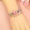 Cute Cartoon Bear Angel Heart Beaded Bracelet Stainless Steel Valentine Gift for Her Girlfriend Women