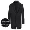 Yalu Men's Wool Blend Lapel Overcoat