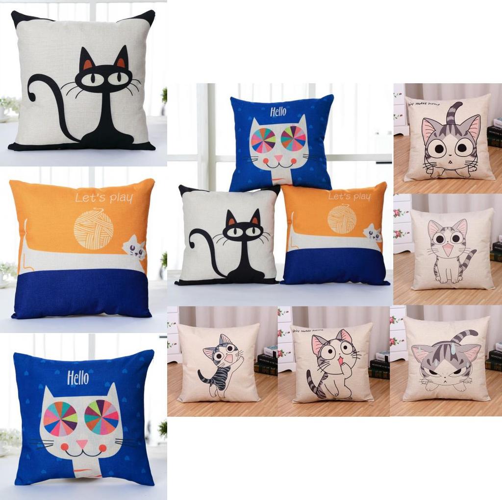 Cartoon Animal Cushion Cover With Printed Design For Bedroom And Lounge