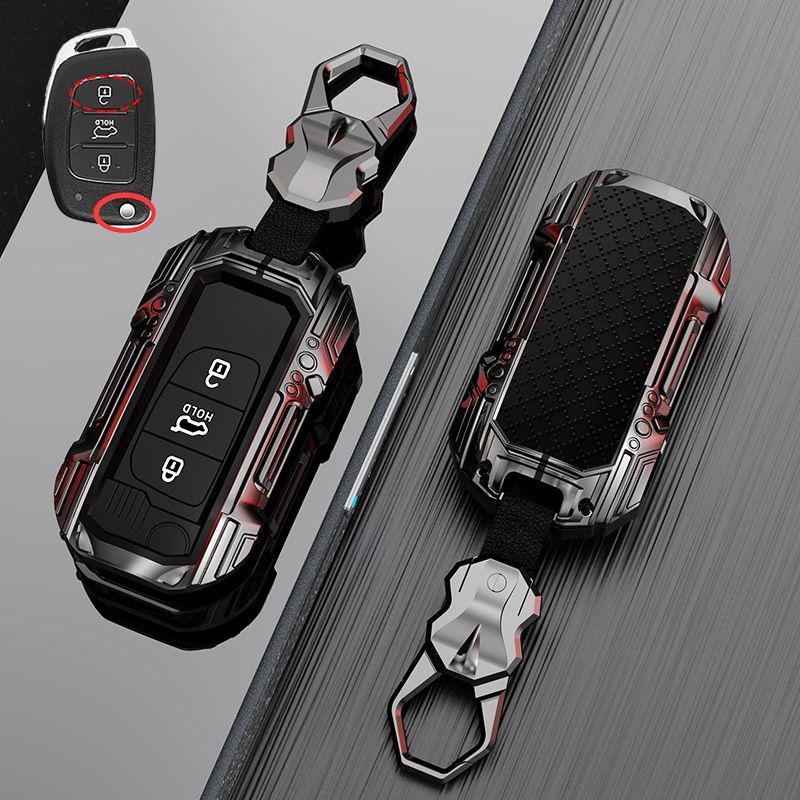 Zinc Alloy Car Key Case Cover Fob For Hyundai Sonata Elantra Tucson I40 I20 I10 Ix35 Ix45 Creta Silicone Santa Fe Accessories