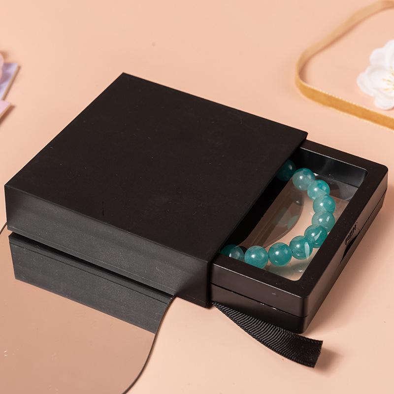 PE Film Jewelry Display Box - Anti-Oxidation Pull-Out Storage for Rings & Bracelets