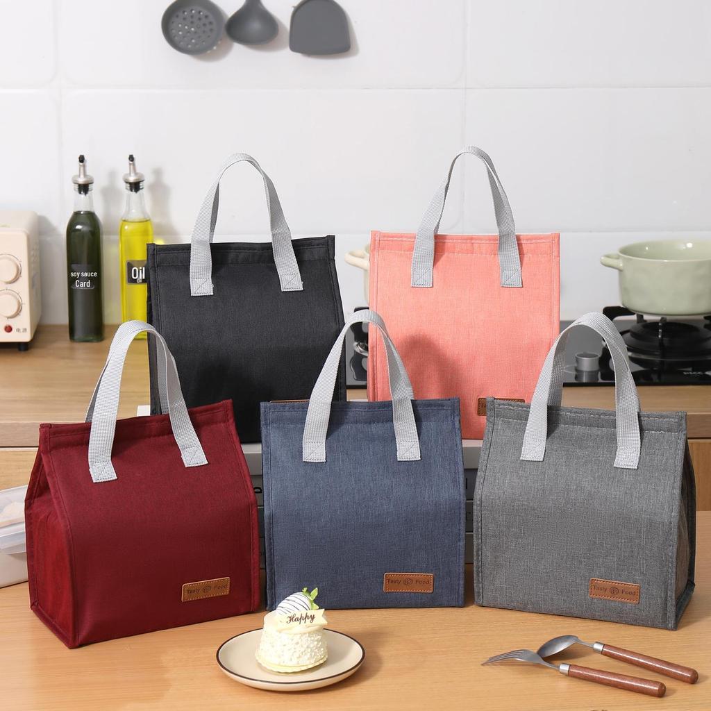 Double Handle Insulated Lunch Bag—Portable, Large Capacity for Students & Office Workers