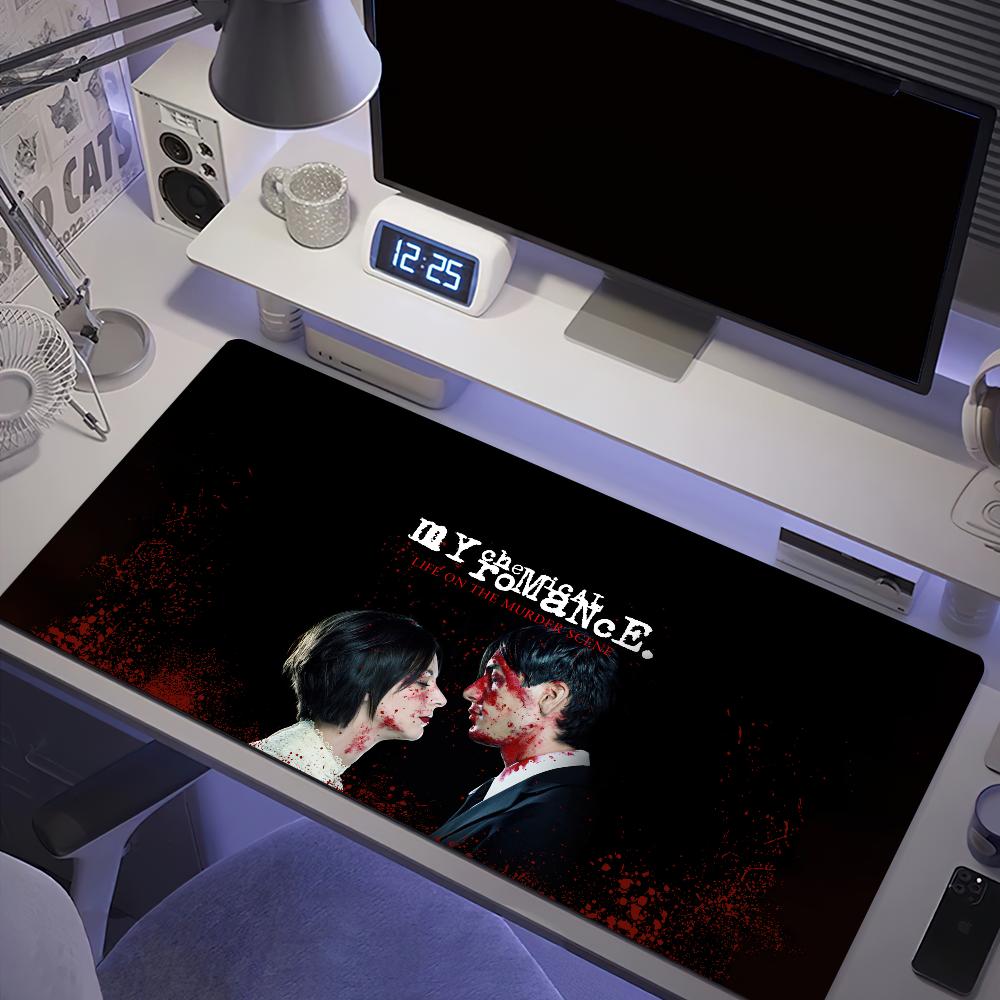 My C-Chemical Romance Band Mouse Pad Desk Mat Large Non-slip Anti-fray Keyboard Ergonomic Office Rubber PC Home Custom