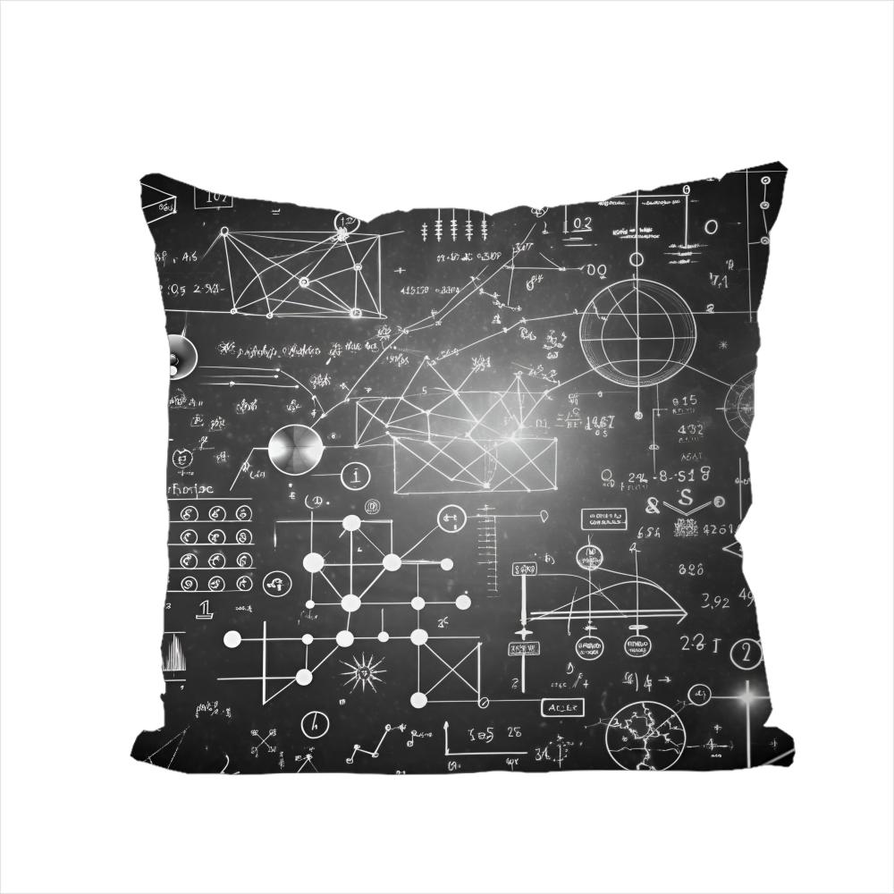 

Math Edition Art Pillow Case For Car Sofa Decorative Home Doublesided Print Plush Square Throw Pillow Cushion Cover 30x30cm
