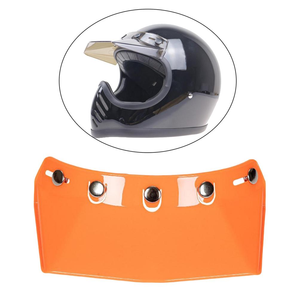 Motorcycle Helmet Visor Peak, 5-Snap, UV Sunshields, Open Face, Vintage Sun