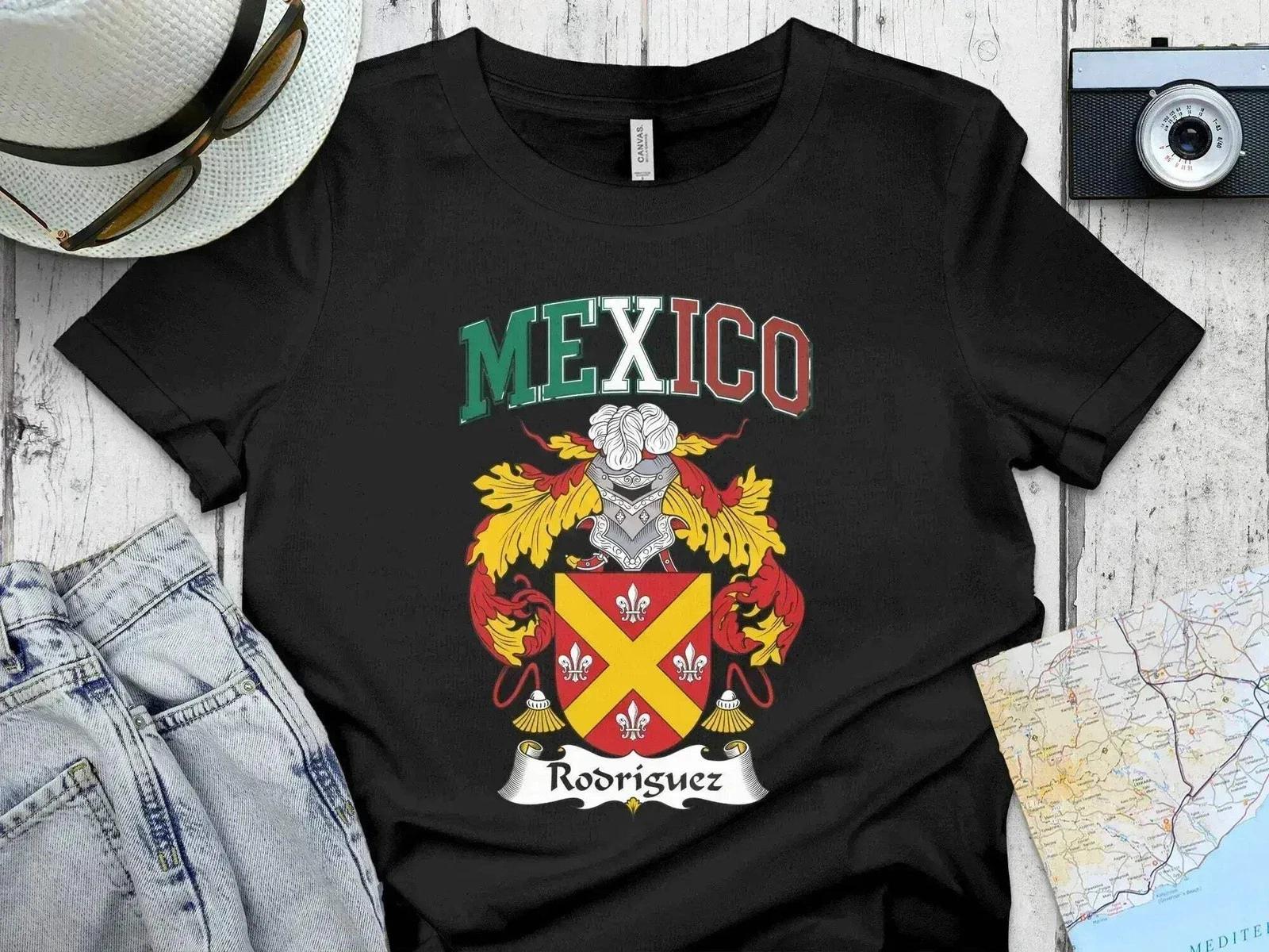 Mexico Rodriguez Family Crest Heritage Pride Graphic T-Shirt S