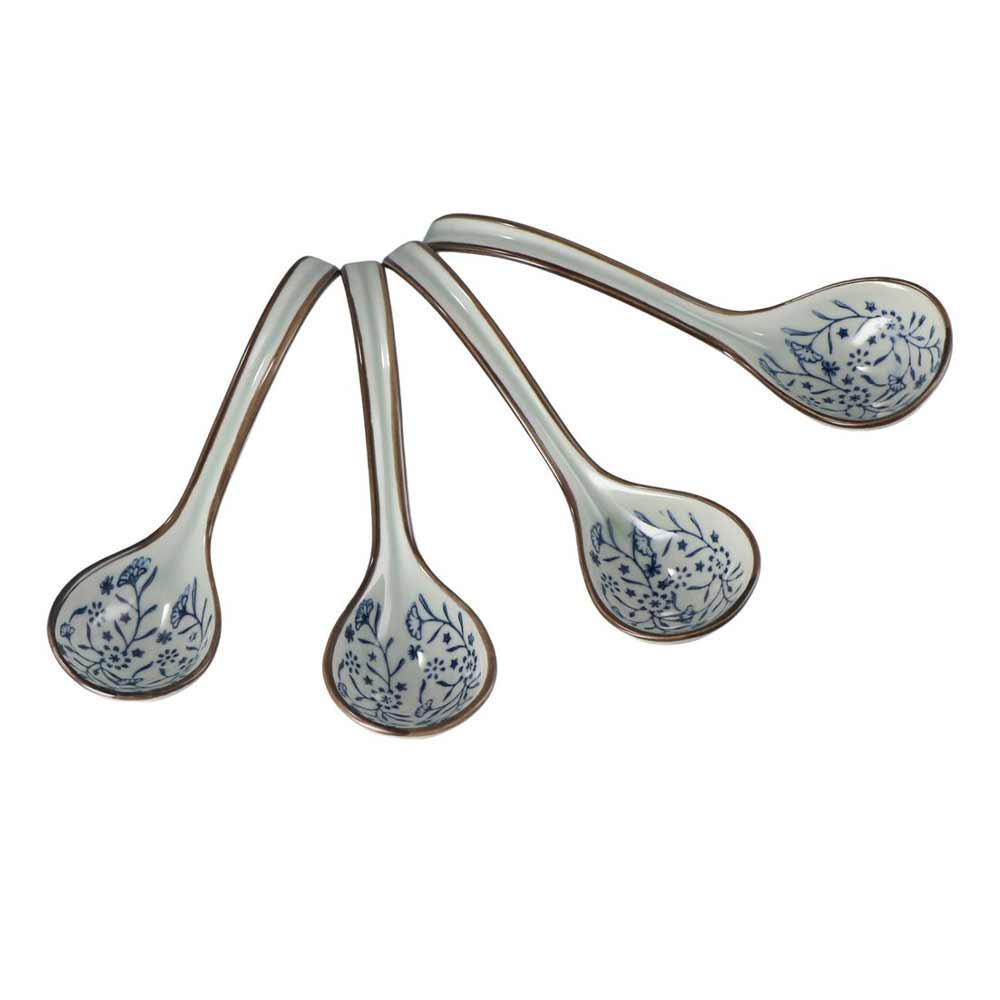 Stirring Dinnerware Mixing Ceramic Japanese Style Kitchen Utensil Tableware Cutlery Soup Spoons