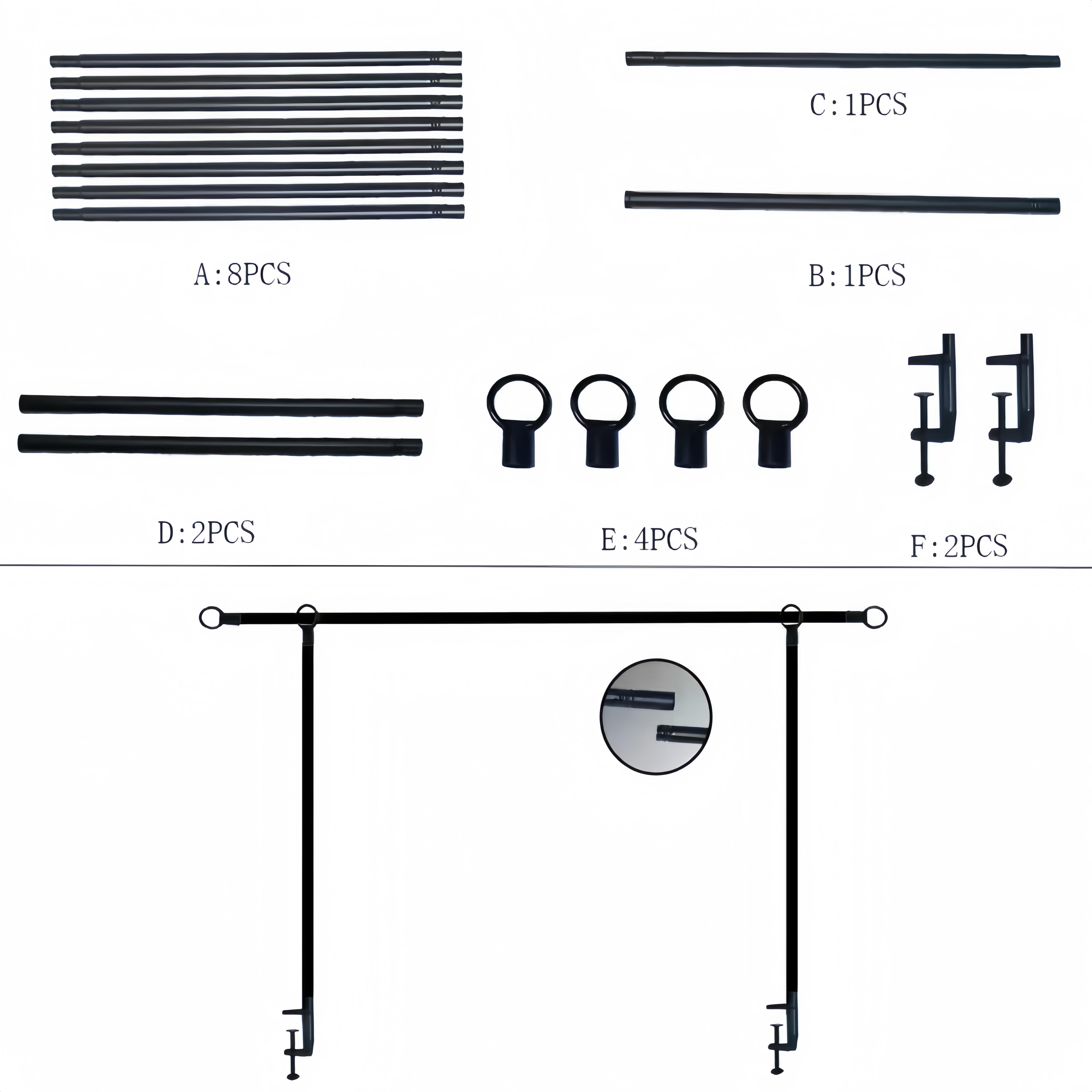 

Настольная стойка для стержней с зажимами для украшения воздушными шарами, цветами, регулируемая металлическая настольная арочная стойка для стержней для церемонии празднования дня рождения, вечеринки