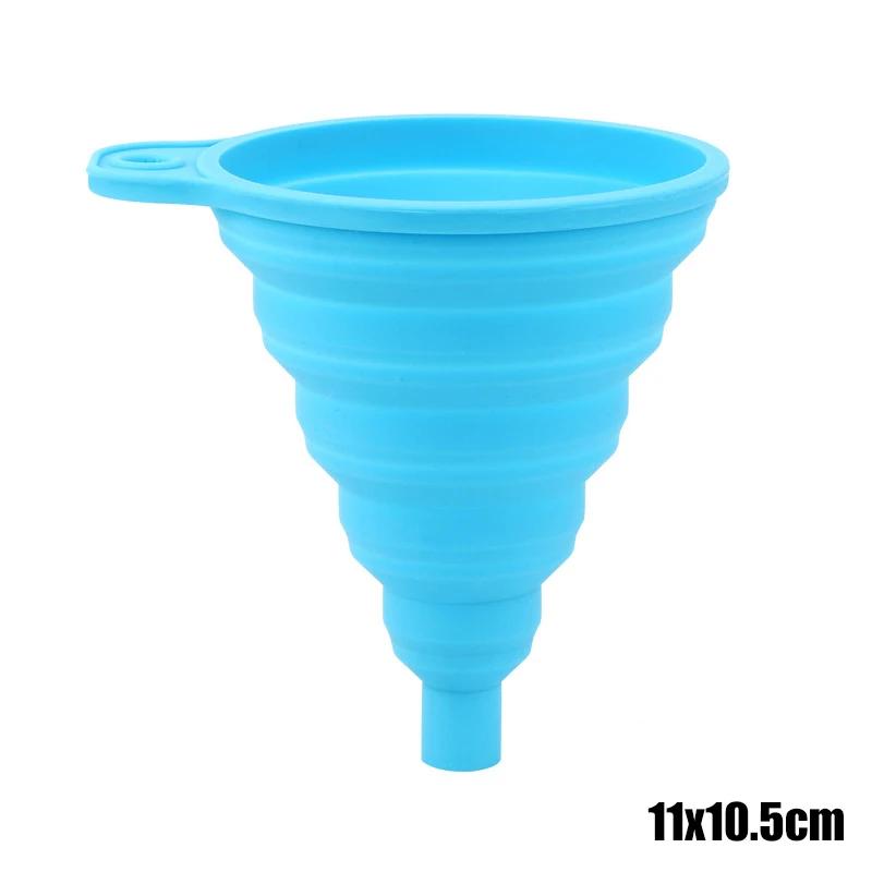 Collapsible Silicone Car Engine Funnel Foldable Liquid Funnel Washer Fluid Change Portable Auto Engine Oil Petrol Change Funnels