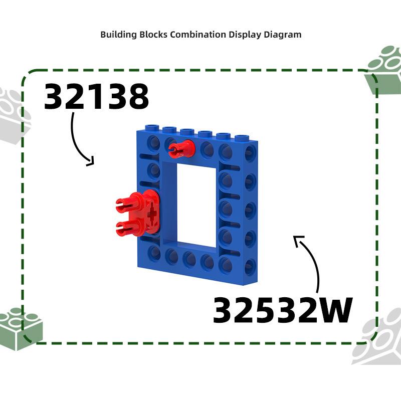 Non-Toxic Moc 1Pcs Special 32532W Square With 5 Holes Building Blocks Kit Castle Connector Board Bricks Particle Idea Toy Children Gifts