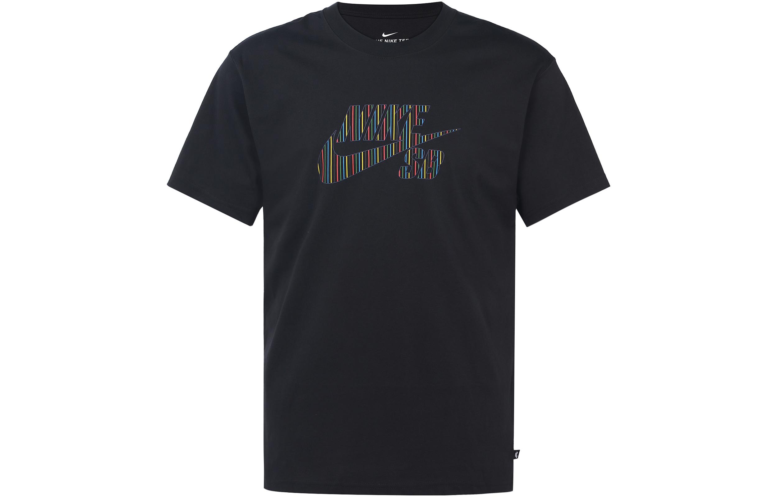 

Nike T Shirts Men s Black Crew Neck Moderate Straight Fit CW1463-010 XL