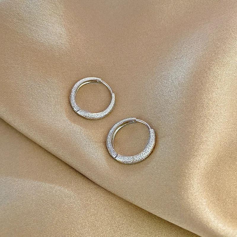 2Pcs/Set Sparkly Earrings Ear Stud Piercing Jewelry Korean Women'S Temperament Circle Pearl Earrings Party Jewelry Accessories