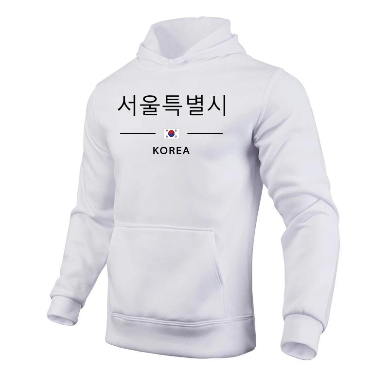 Seoul Korea Fashion Hoodies for Men High Quality Hooded Long Sleeve Pullover Male Home Outdoor Casual Sports Fitness Sweatshirts
