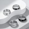 Stainless Steel Rotating Decompression Rings for Couples: Modern and Stylish
