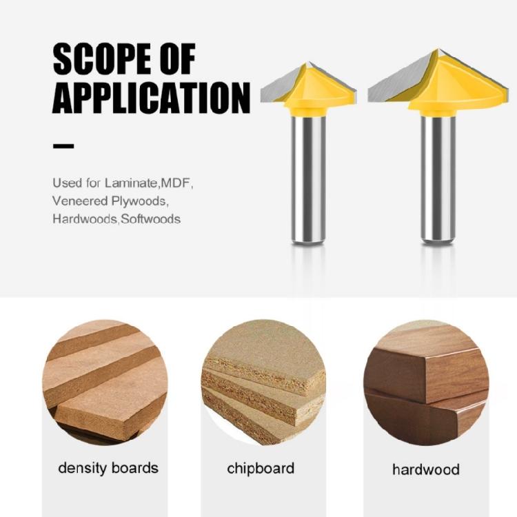 Professional Efficient 8mm Shank V Flute Router Bit Carbide End Mill For Diverse Woodworking Needs Smooth Wood Cutting