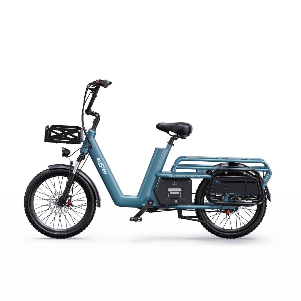 ONESPORT OT01 Elektrikli Kargo Bisikleti 20" Lastikler 650W Motor 48V 27Ah Akü
