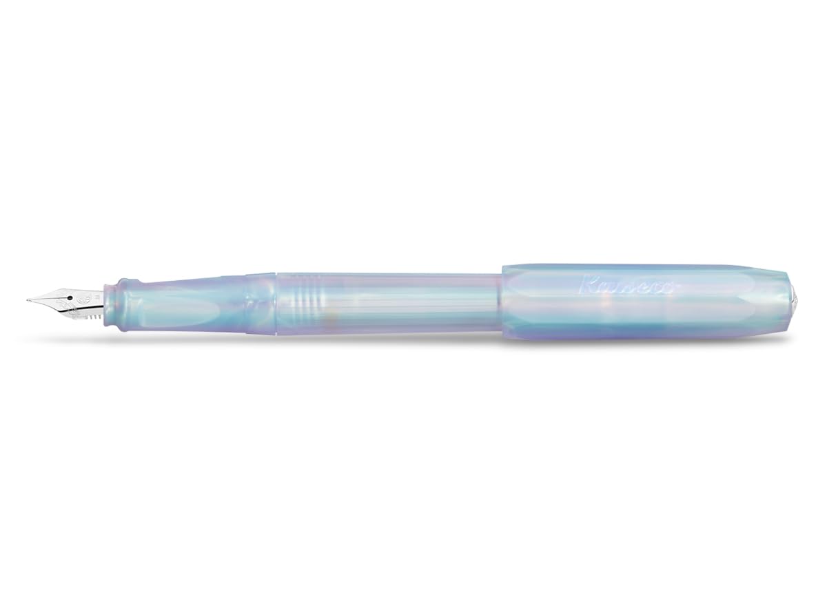 Kaweco PERKEO Fountain Iridescent Premium School Fountain Ink Cartridge Reservoir F Pen, Pearl, Pen, Compatible, Pen, 6.1-inch, Nib (Fine)