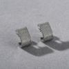 Classic Shining C-Shaped Unique Streamline Chain S925 Silver Needle Ear Needle Cold Minimalist Commuter Earrings Women