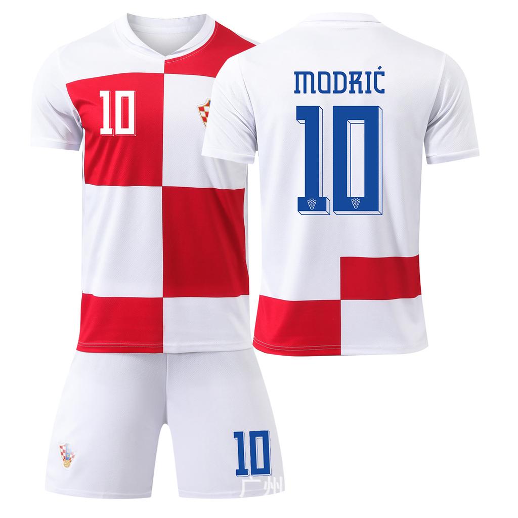 2425 Croatia Home and Away Jersey Cross-border Children's Football Jersey Set No. 10 Modric Adult Short Sleeve