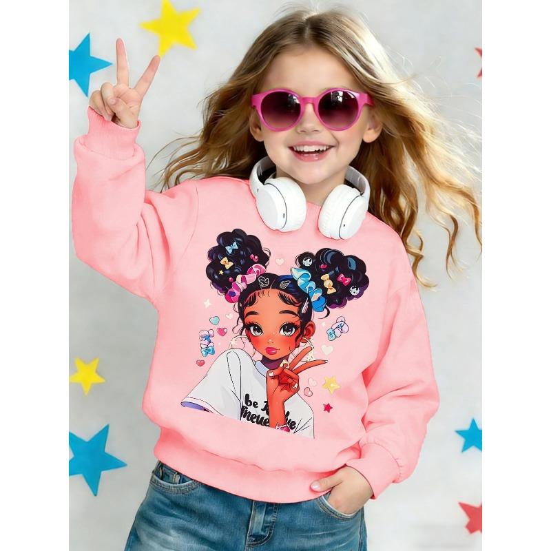 kids Crewneck Sweatshirt, Comfort Long Sleeve Pullover Versatile Spring Autumn Casual Top