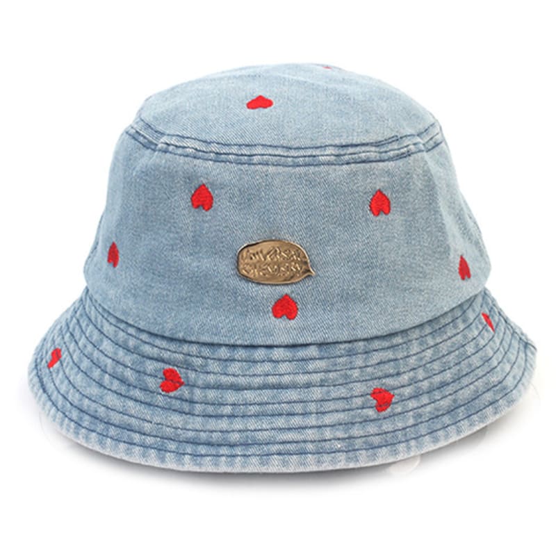 Universal Chemistry Red Heart Light Denim Bucket Hat