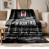 Besiktas JK Měkká a pohodlná flanelová Vhodná na pohovky obývací pokoje venkovní kempování cestování a také skvělý dárek k výročí