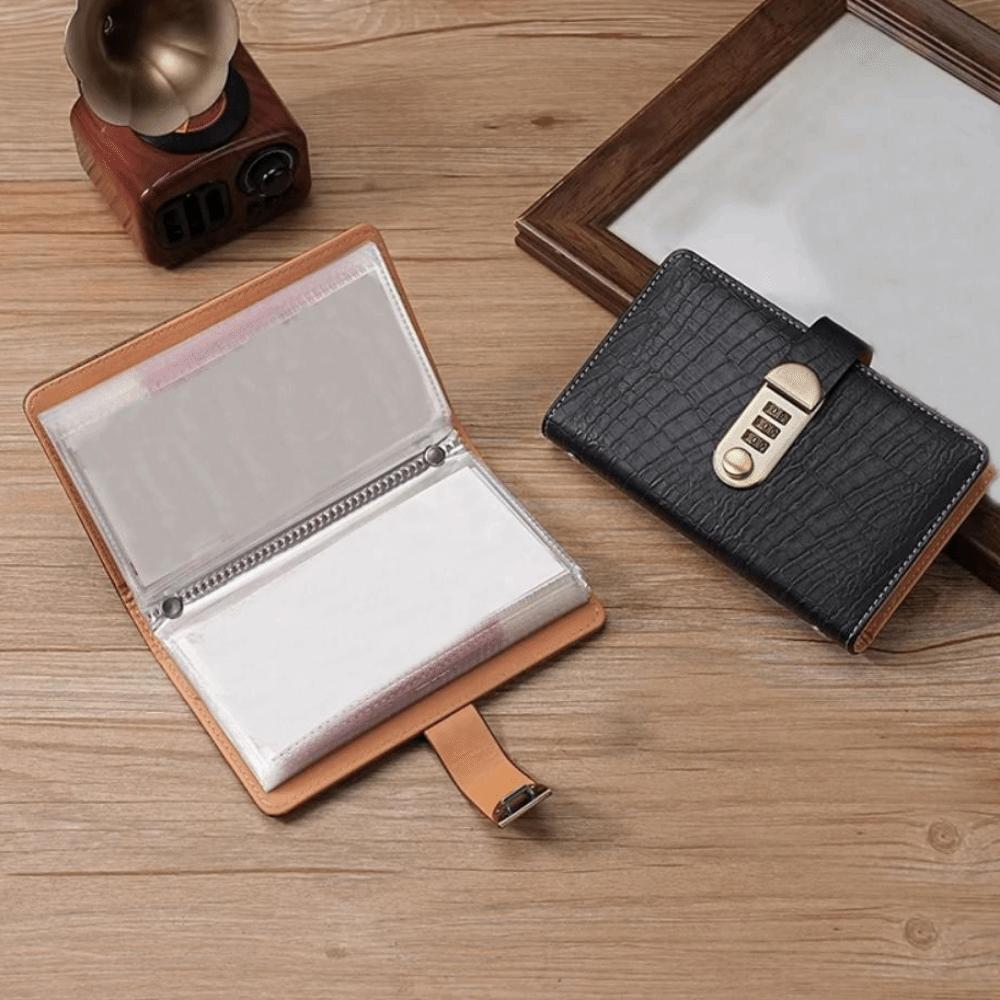 PU Leather Money Savings Challenge Binder Cash Envelopes Binder  Bank Card Storage